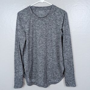 Athleta Heathered Black Long Sleeve Top S